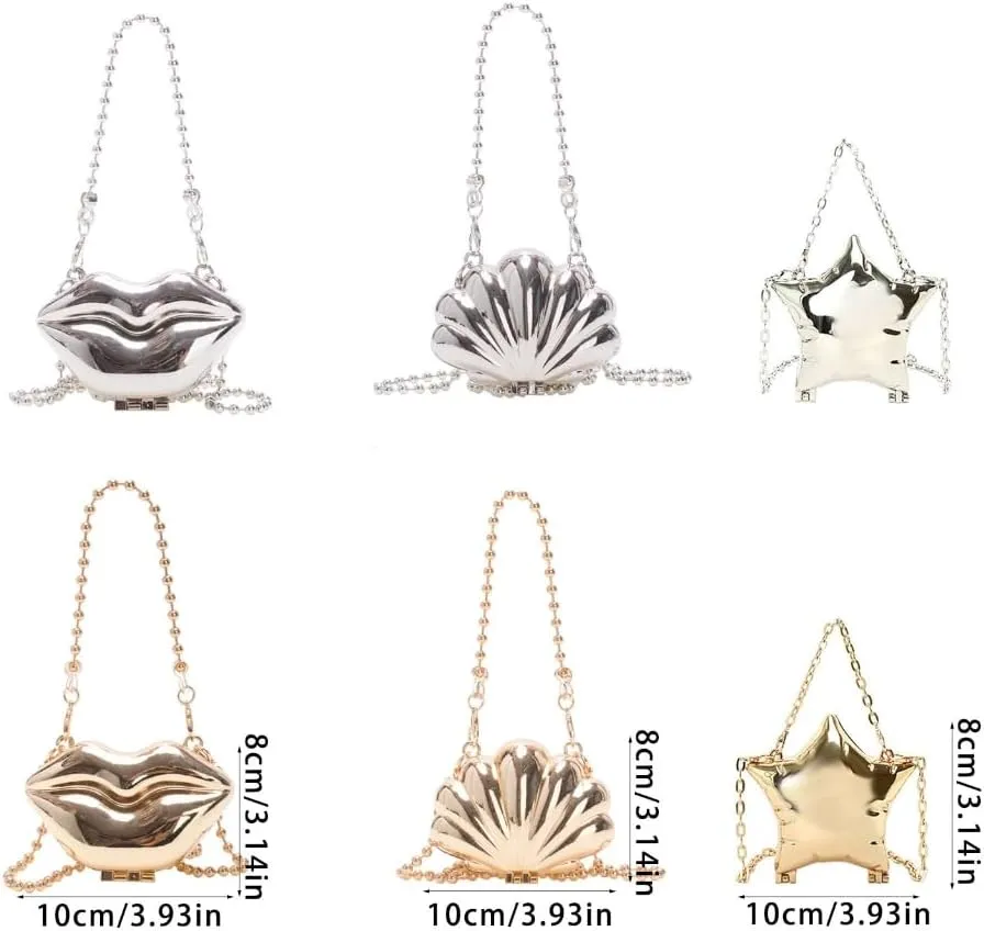 Stylish Lightweight Evening Bag With Chain Strap For Trendy Women and Girls Small Shoulder Bag Crossbody Purse