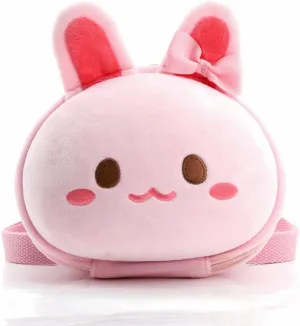 Supercute 3D Cartoon Rabbit Kids Crossbody Purse, Toddler Girls Rabbit Cion Purse
