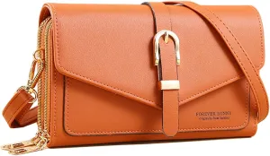 Sursee Small Crossbody Bag for Women PU Leather Shoulder Handbags Cute Wallet Purse with Credit Card Slots