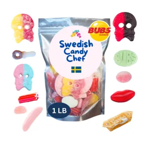 Swedish Candy Chef Variety Pack - Bubs Swedish Candy - Authentic Snack Box Hand Packed in Sweden 1LB