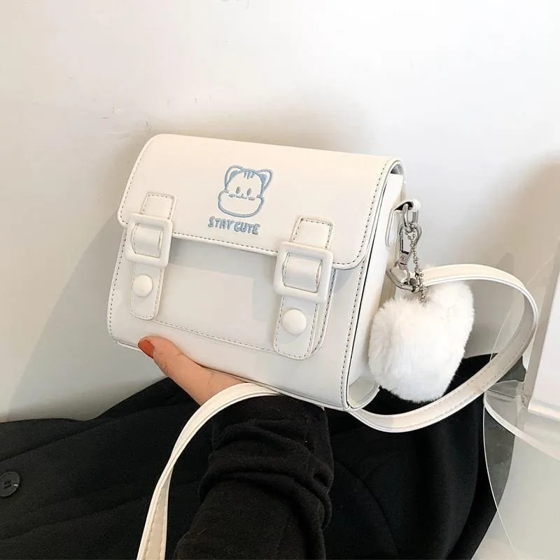 Sweet Preppy Style Candy Color Crossbody Bag