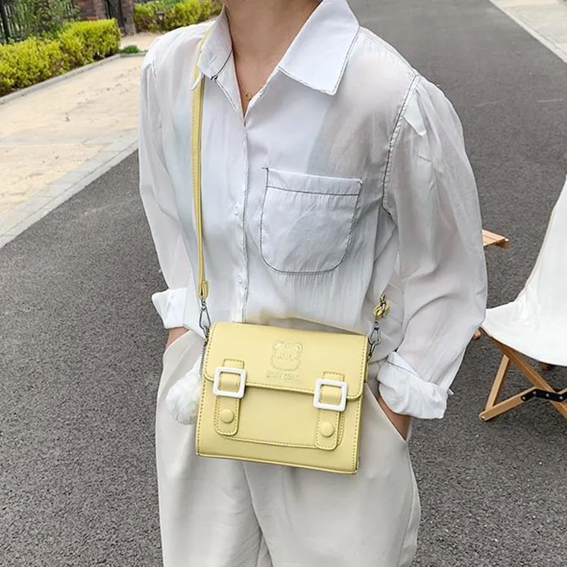 Sweet Preppy Style Candy Color Crossbody Bag