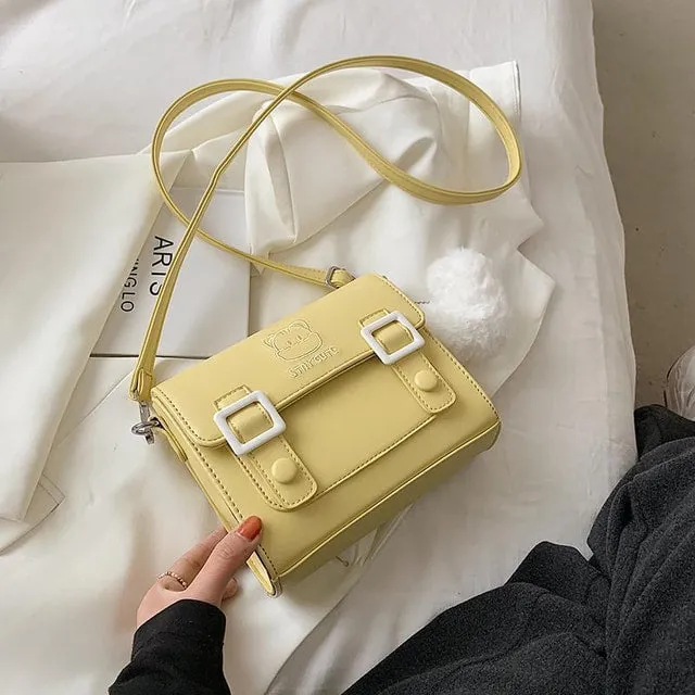 Sweet Preppy Style Candy Color Crossbody Bag