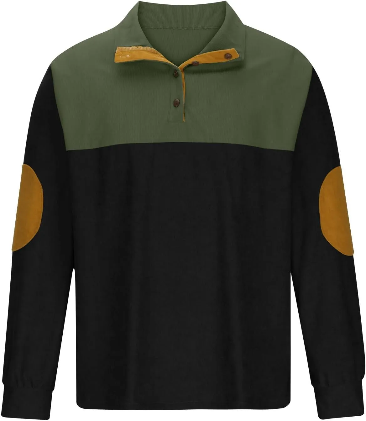 T Shirt for Mens Fall Winter Long Sleeve Neck Corduroy Tops Shirt Man 2025