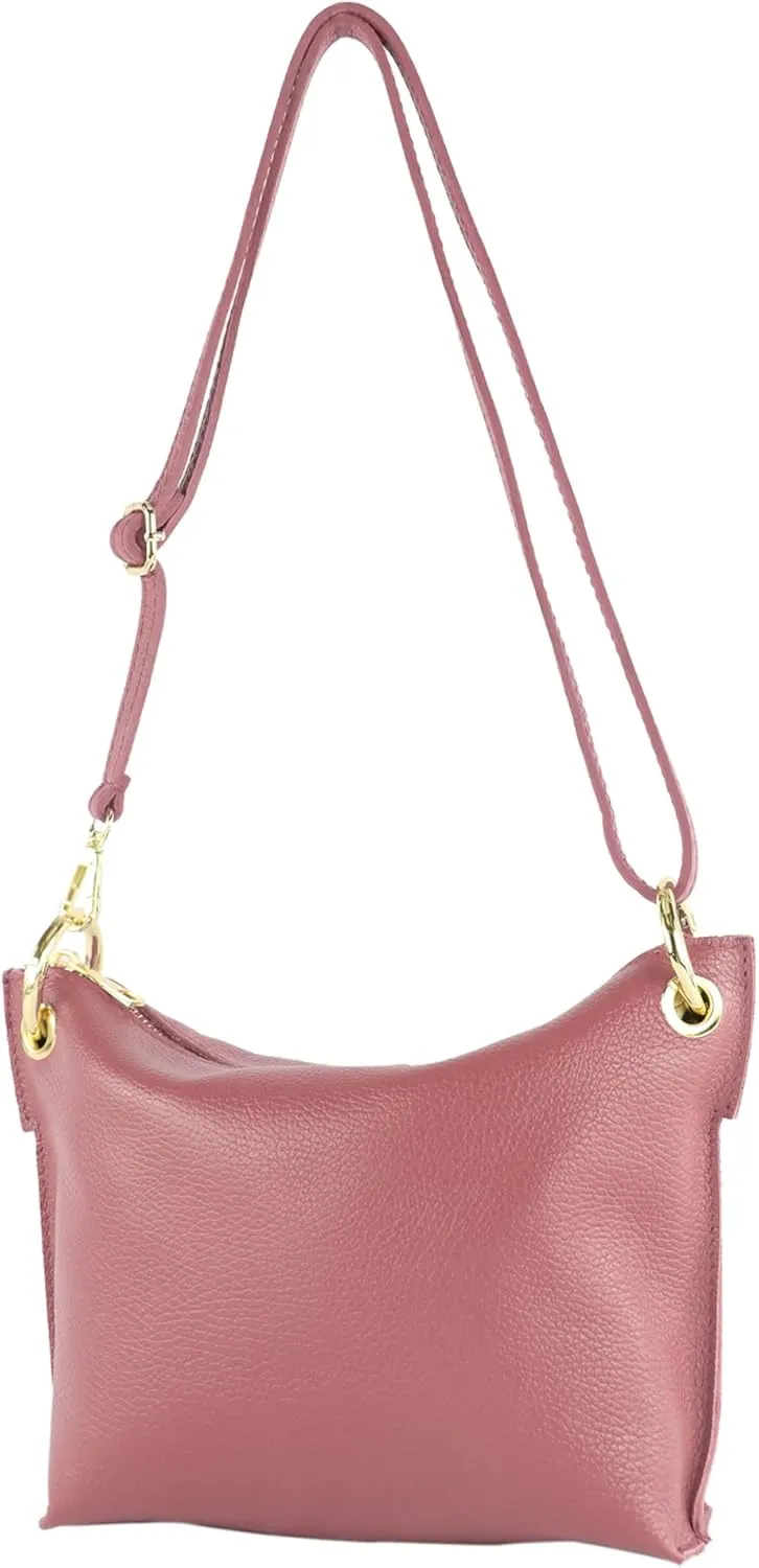 T243 / T252 women's leather shoulder bag, evening bag handmade in Italy