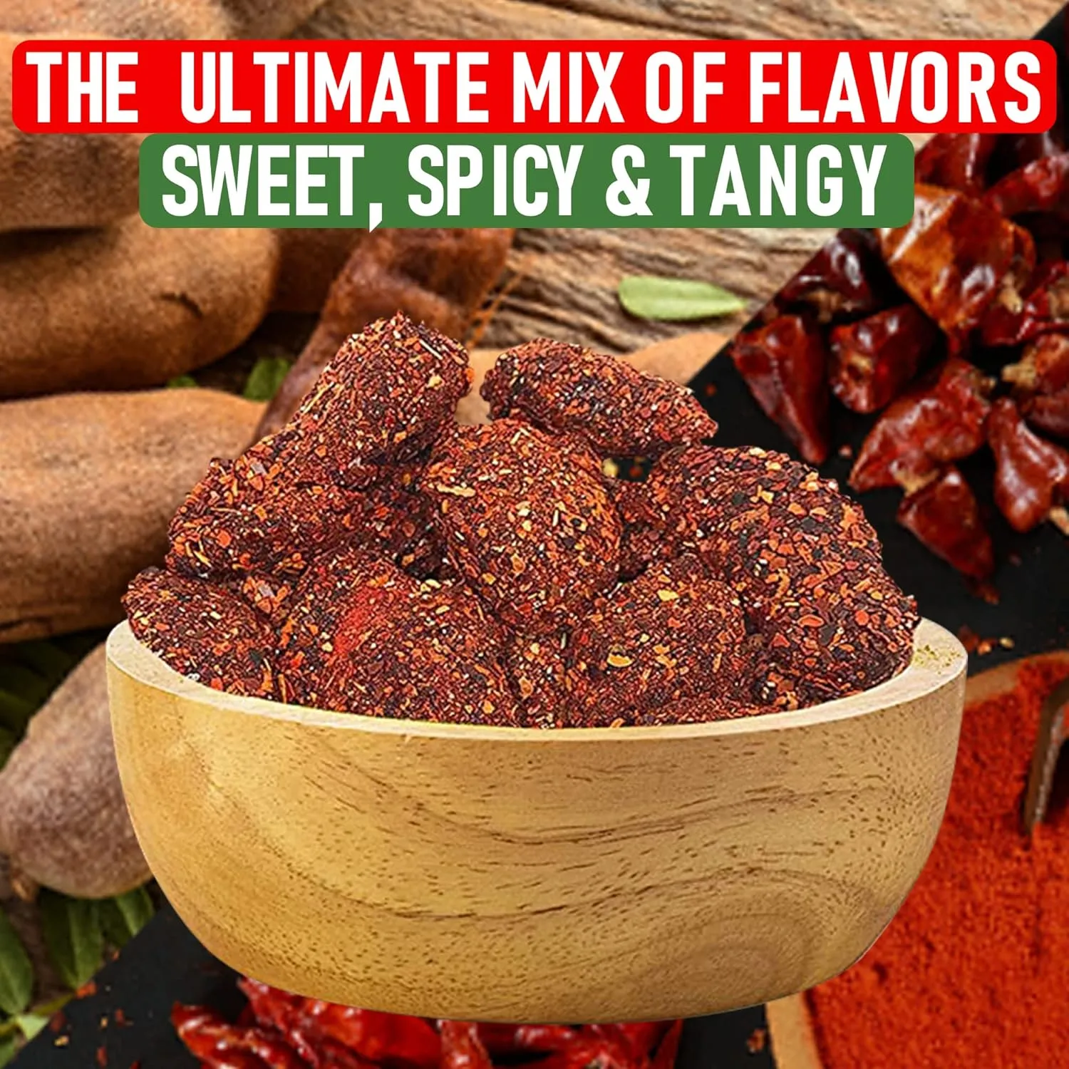 Tamarindo De Frutas Con Chile, Authentic Mexican Tamarind Candy with Chili, Sweet, Tangy and Spicy. Dulce De Tamarindo 16 oz. Bag by Don Turinos