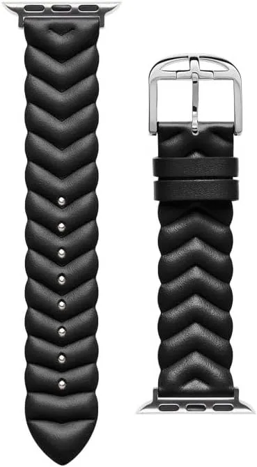 Ted Baker Chevron Leather smartwatch Band Compatible with Apple Watch Strap 38mm, 40mm
