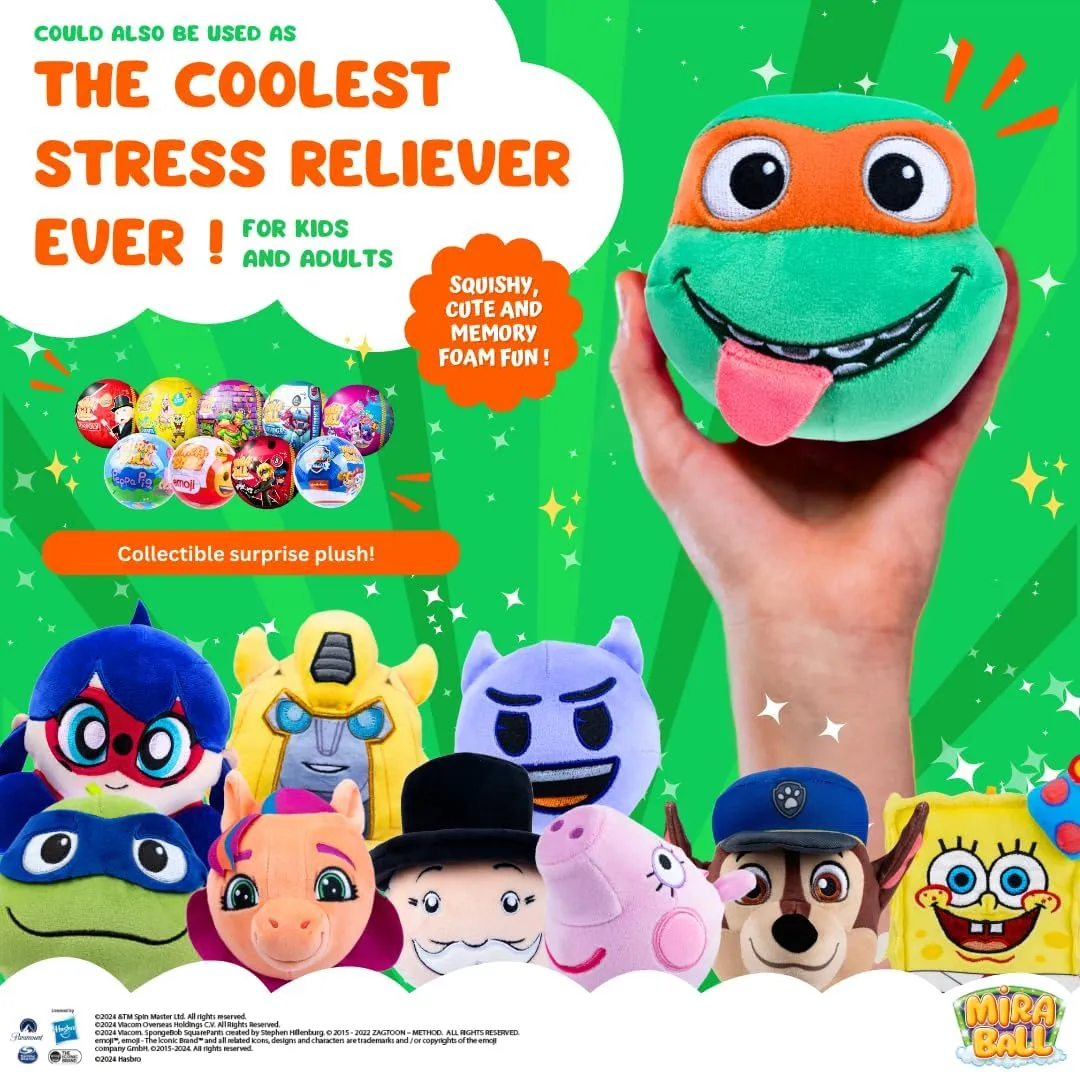 Teenage Mutant Ninja Turtles Mystery Expandable Maxi Plush to UNbox, Collectible Squishy and Soft Plush with 4 Surprise, Limited Edition, Great Toy Gift for Kids Aged 3  (4-Pack)