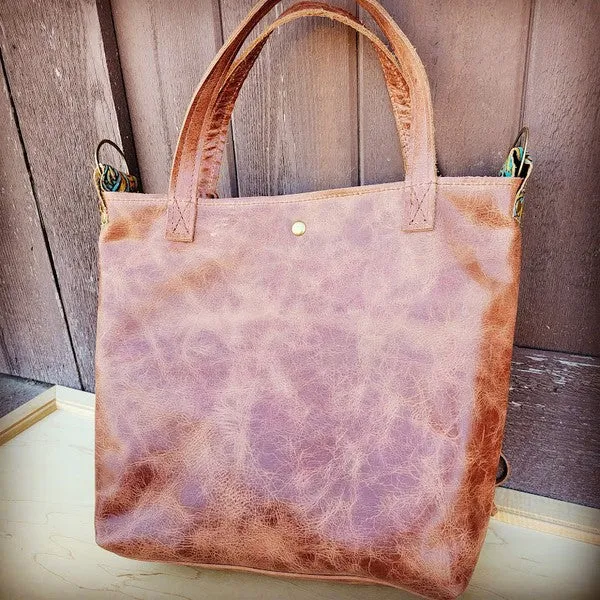 Tejas Bucket Handbag with Turquoise Laredo Accent