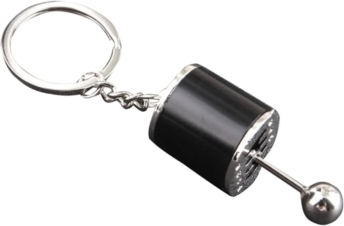 TENDYCOCO 2 Pcs Keychain Key Ring Key Fob Metal Keyring Gear Car