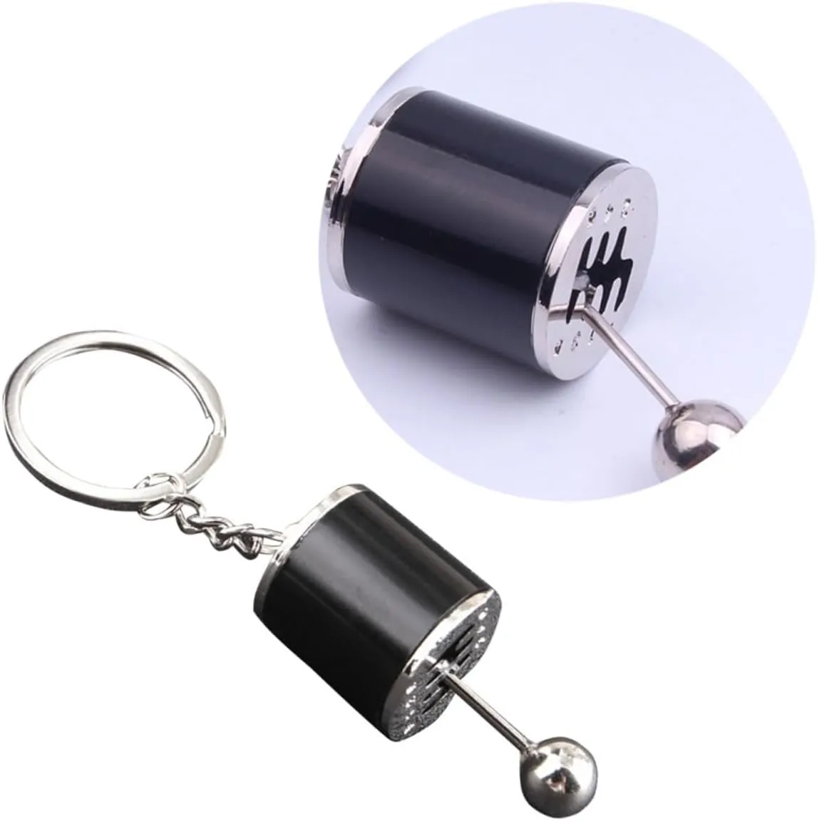 TENDYCOCO 2 Pcs Keychain Key Ring Key Fob Metal Keyring Gear Car