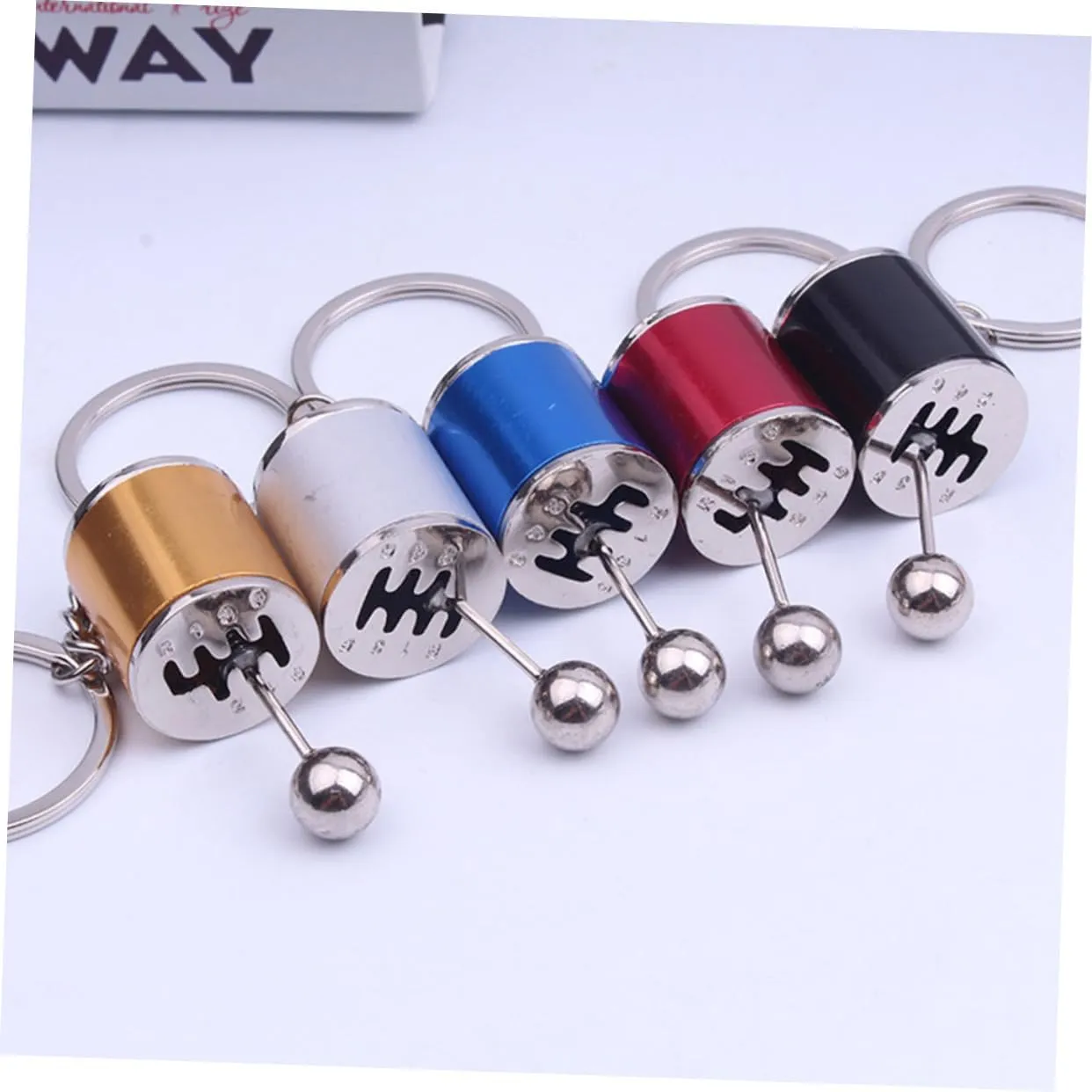 TENDYCOCO 3 Pcs Key Ring Keychain Key Fob Metal Keyring Gear Car