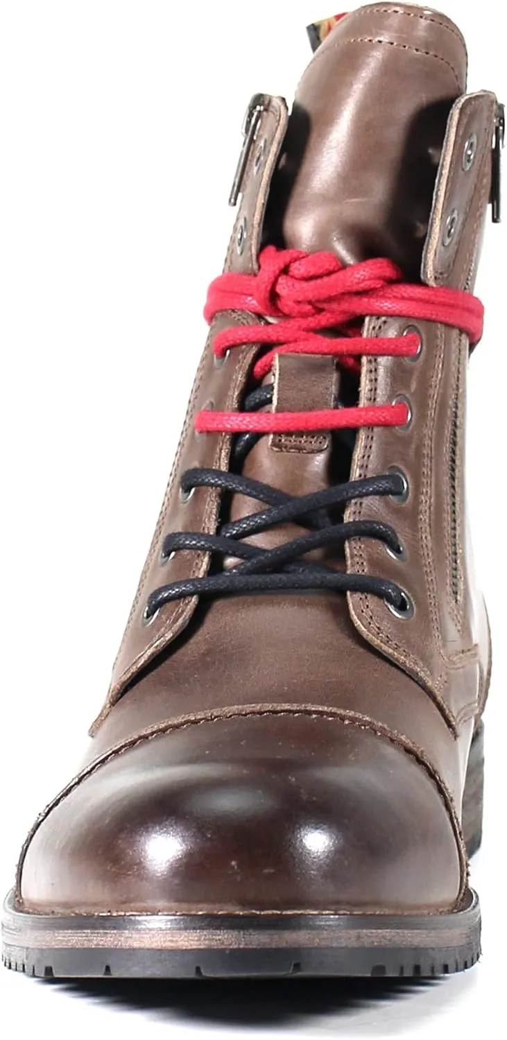 Testosterone Shoes Men's Pool Side Genuine Leather Combat Boot