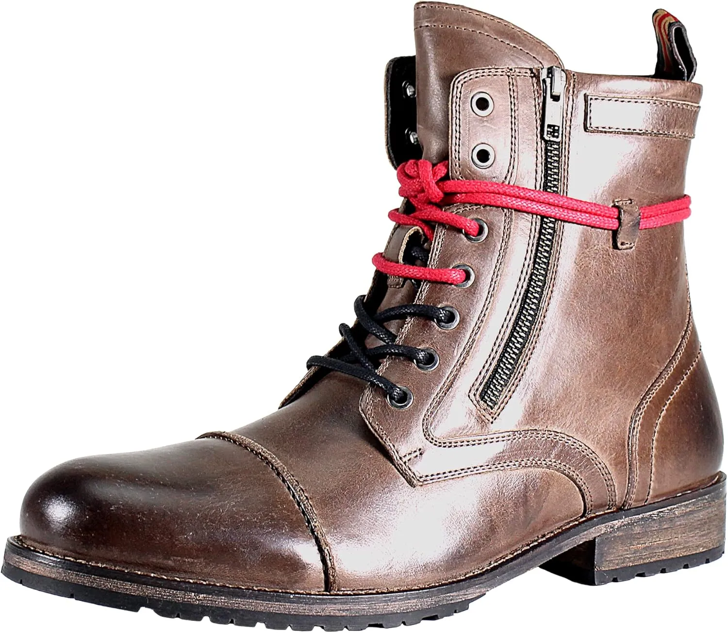 Testosterone Shoes Men's Pool Side Genuine Leather Combat Boot