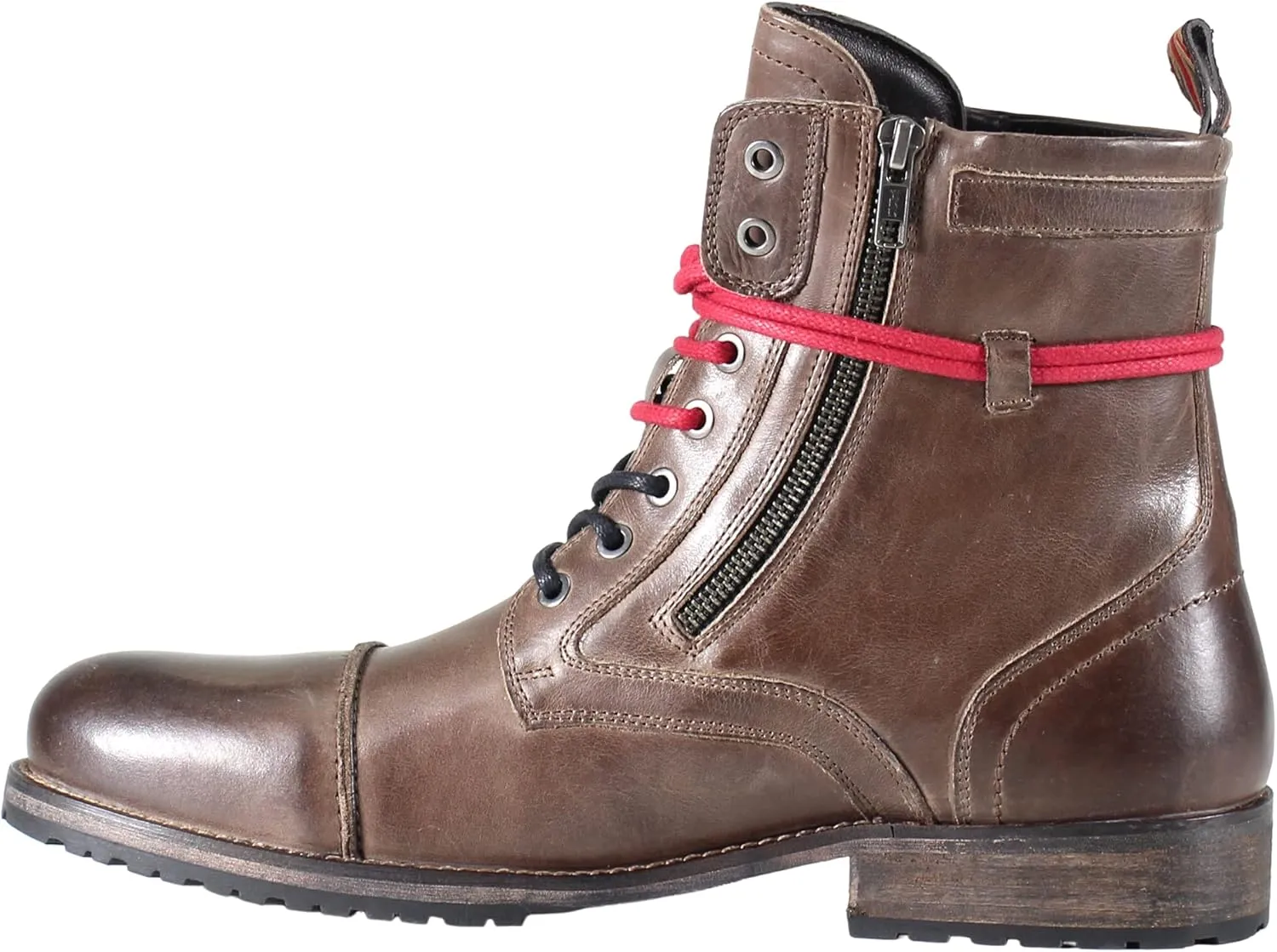 Testosterone Shoes Men's Pool Side Genuine Leather Combat Boot