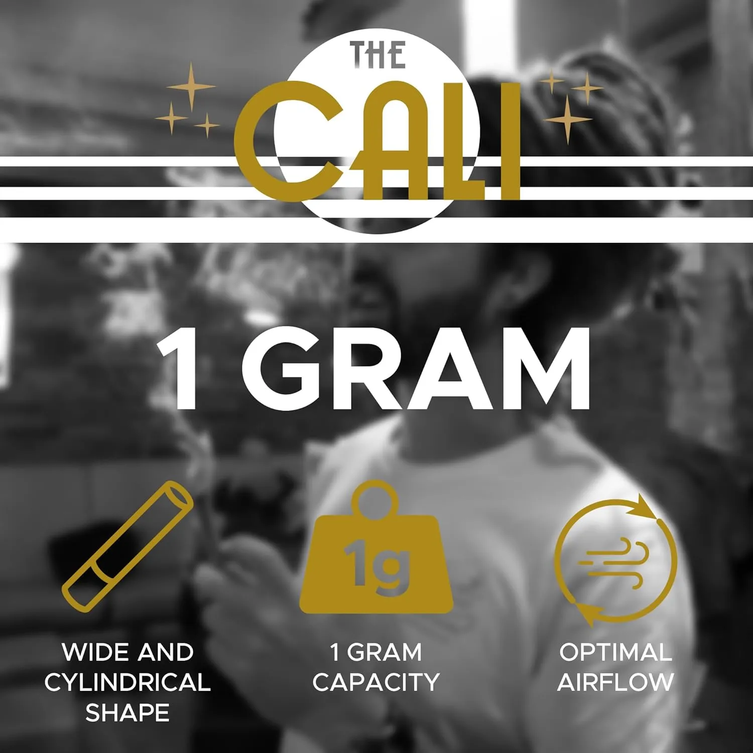 The Cali by VIBES Premium Tubes Pack of 24, 1 Gram Capacity, Wide Cylindrical Shape, Ultra-Thin Hemp Paper, 4 Unique Blends