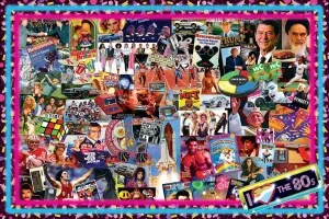 The Crazy 80's! Retro Puzzle for Adults and Kids | 1000 Piece Jigsaw Puzzle Toy | Interactive Brain Teaser for Family Game Night | 28 x 20 Inches