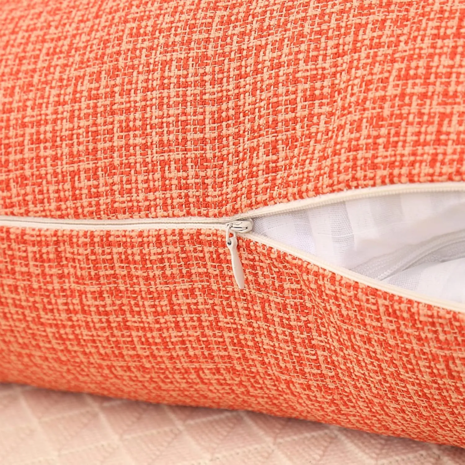The Large Comfortable Backrest Reading Pillow Cushion with Armrest Lumbar Pillow Backrest Is A Great Backrest for Reading A Book Or Playing A Game.(Tangerine)