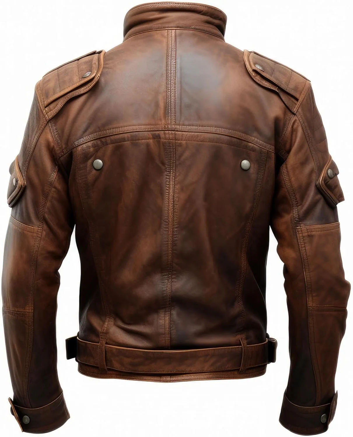 The Next Mens Aviation Genuine Leather Jacket Military Lapel Zipper Front Pockets Pilot Vintage Leather Jackets