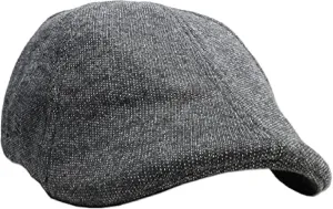 The Original Boston Scally Cap - The Scrapper Newsboy Flat Cap - 6 Panel Cotton Fitted Hat for Men - Charcoal - XXXL