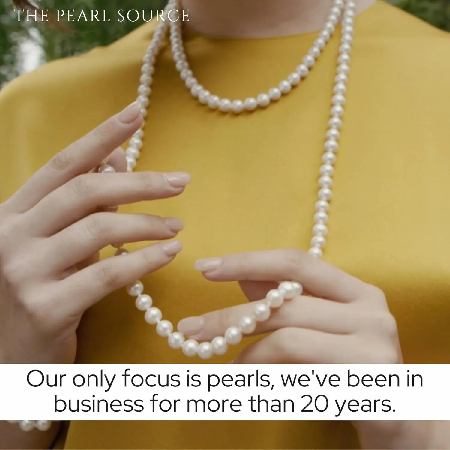 The Pearl Source Real Pearl Necklace for Women with AAA  Quality Round White Freshwater Genuine Cultured Pearls | 14K Gold Clasp White Gold Pearl Gifts for Anniversary