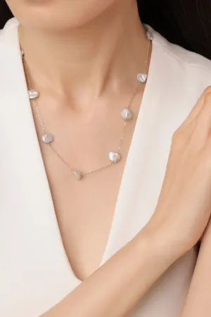 Thousand Faces Series Delicate Pearl Chain Necklace