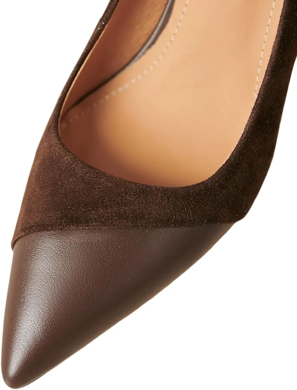 TinaCus Suede & Genuine Leather Women's Wedge Heels Handmade Cap Toe Pumps Shoes