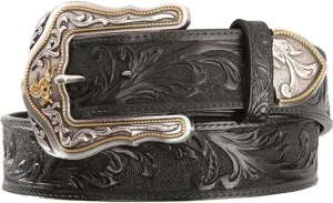 Tony Lama Men's Westerly Ride Leather Belt Reg And Big Black 34