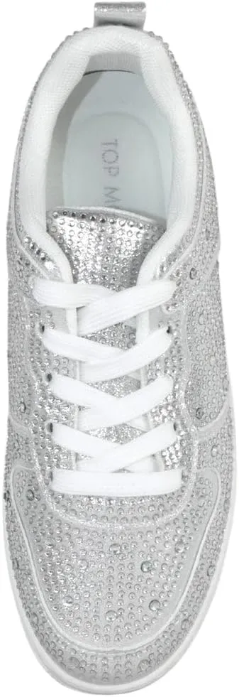 TOP Moda Shoes Women Fashion Platform Sneakers Crystals Rhinestone Bling Lace Up Boston