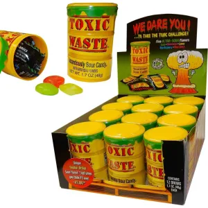 Toxic Waste Barrels, 1.7oz, 12ct Case