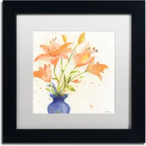 Trademark Fine Art Tiger Lily Bouquet by Sheila Golden, White Matte, Black Frame 11x11-Inch
