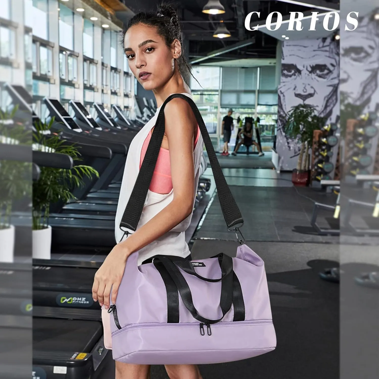 Travel Duffel Bag for Women and Men Foldable Weekender Overnight Bag