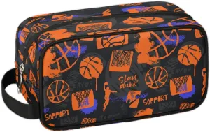 Travel Toiletry Bag for Boys Kids, Basketball Waterproof Hanging Dopp Kit for Men, Shaving Bag with Large Capacity for Travel, Sports, Shower