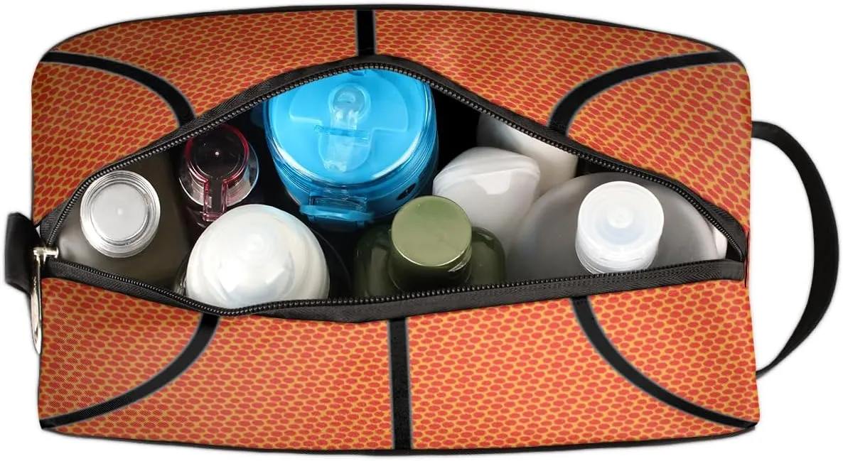 Travel Toiletry Bag for Boys Men, Waterproof Hanging Dopp Kit for Women, Basketball Shaving Bag with Large Capacity for Travel,Sports Shower