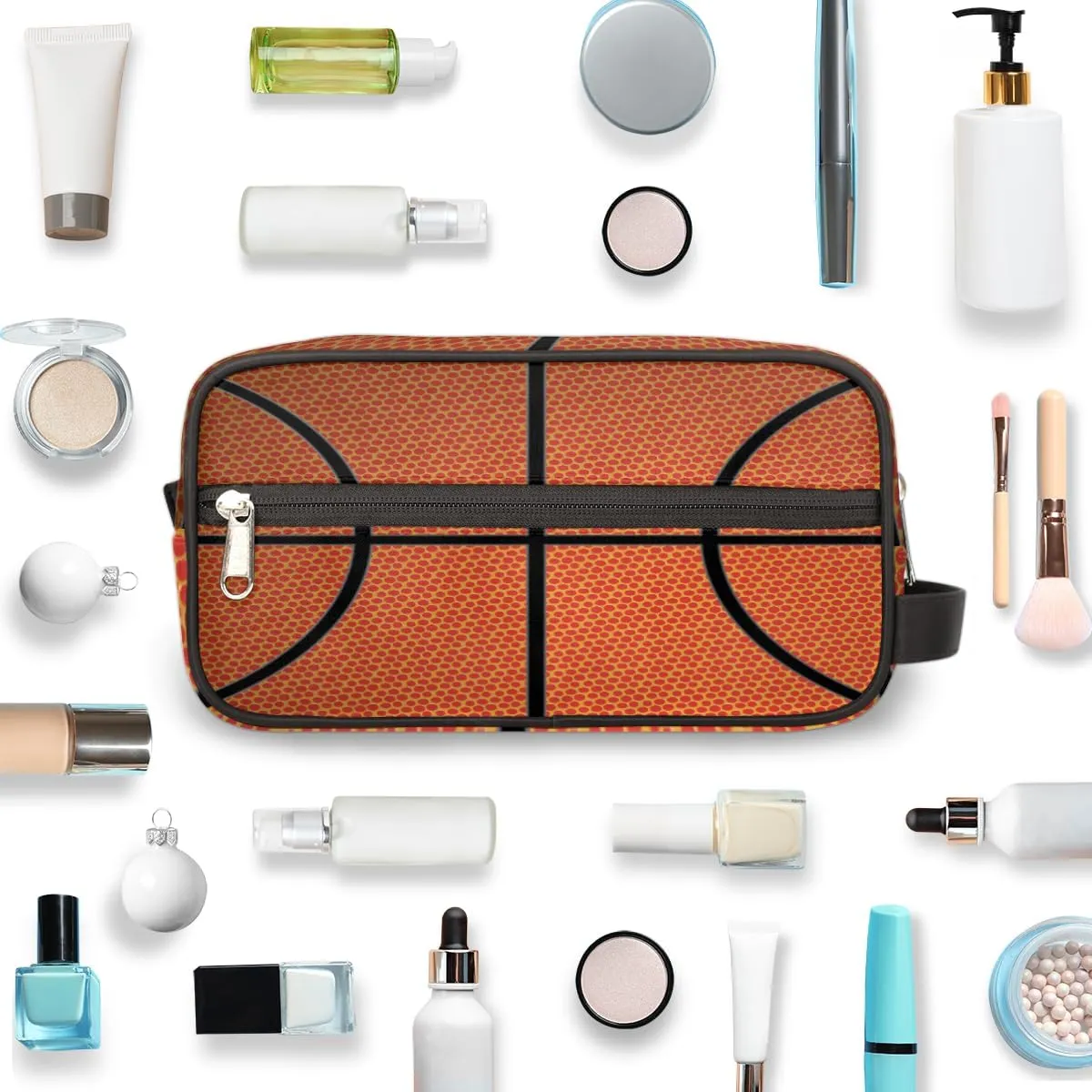 Travel Toiletry Bag for Boys Men, Waterproof Hanging Dopp Kit for Women, Basketball Shaving Bag with Large Capacity for Travel,Sports Shower