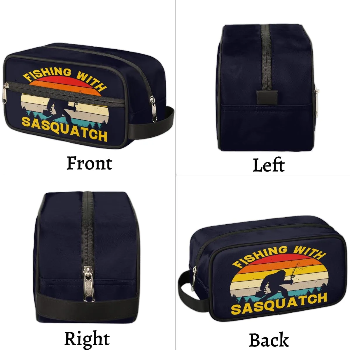 Travel Toiletry Bag for Men Women, Water-resistant Shaving Bag, Foldable Storage Bags with Handle for Toiletries Accessories Cosmetics Brushes Tools (Bigfoot)