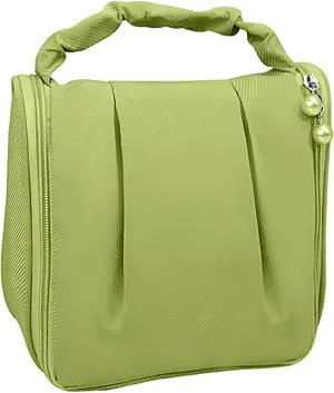 Travel Toiletry Bag with Hanging Hook, Lightweight and Portable Cosmetic Bag for Women, Small Makeup Bag for travelling Mint Green
