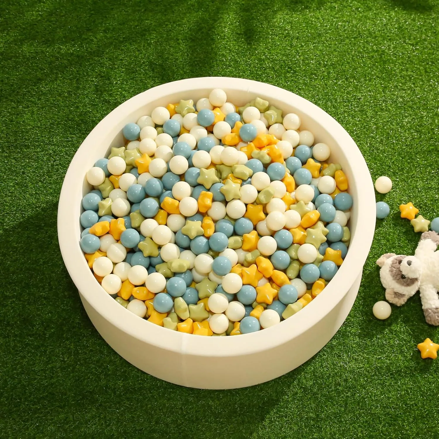 TRENDPLAY Star Ball Pit Balls 50 100 200 500 for Toddlers - Ball Pit Ball Shapes for Boys Girls Fun, Birthday Party, Christmas Decoration