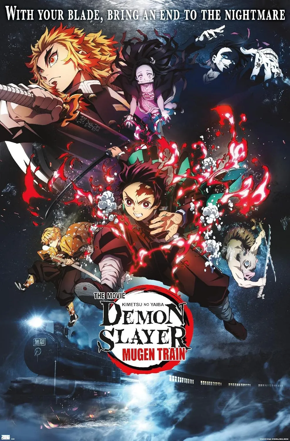 Trends International Demon Slayer: Mugen Train - Collage One Sheet Wall Poster, 14.725" x 22.375", Premium Unframed Version