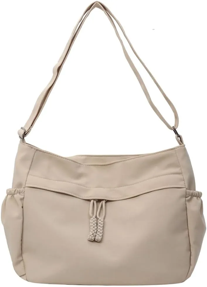 Trendy Canvas Crossbody Bags For Women Crescent Bag for Daily Use Travel Womens Sling Purse Large Tote Handbag College