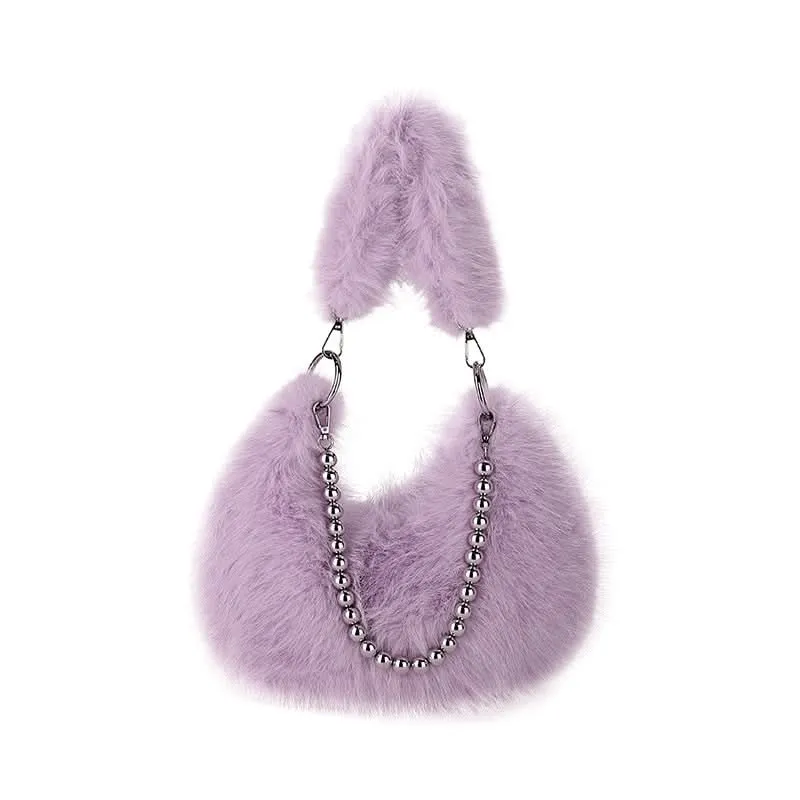 Trendy Plush Shoulder Bag Crossbody Bag for Women