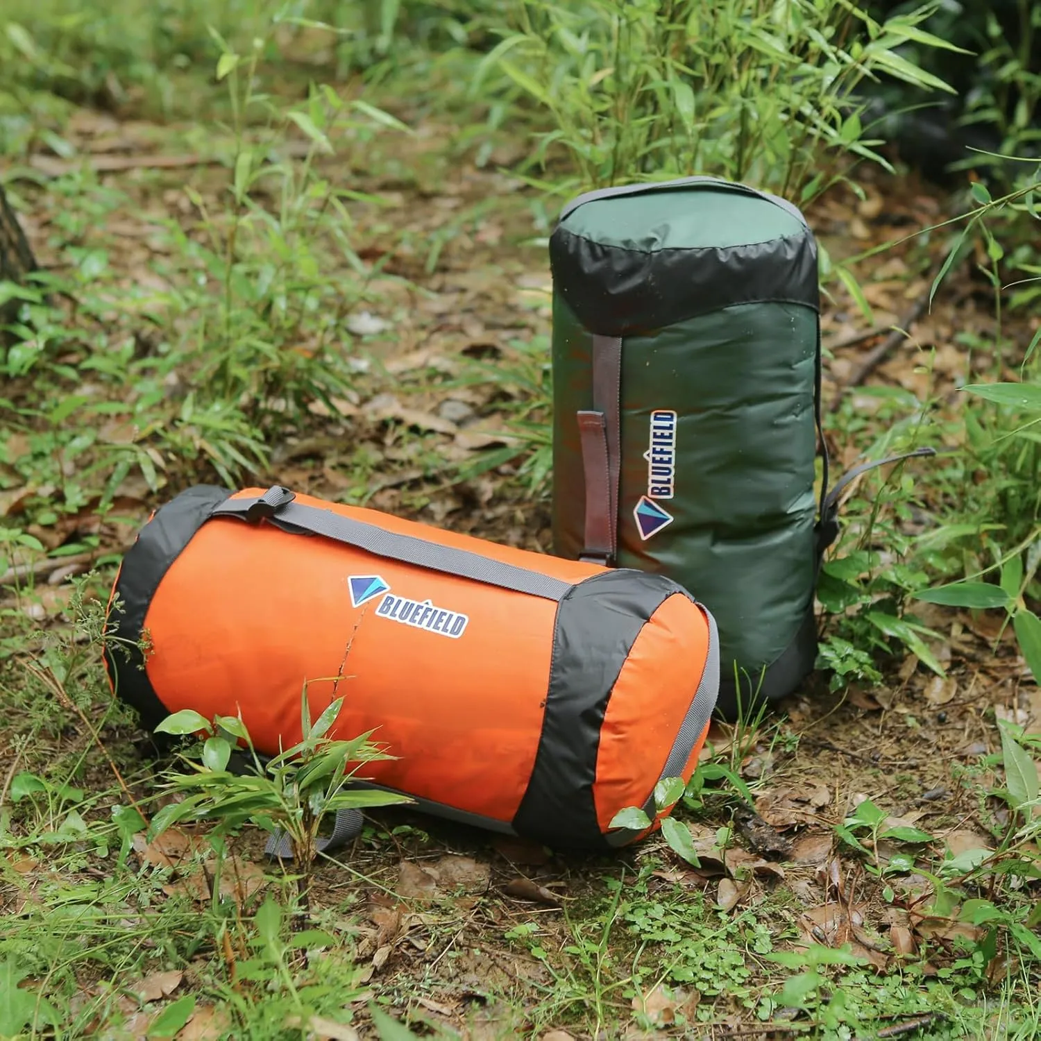 TRIWONDER Compression Sack Nylon Compression Stuff Sack Compression Stuff Sack Sleeping Bag Stuff Sack Ditty Bags with Dust Flap for Backpacking, Hiking, Camping, Traveling