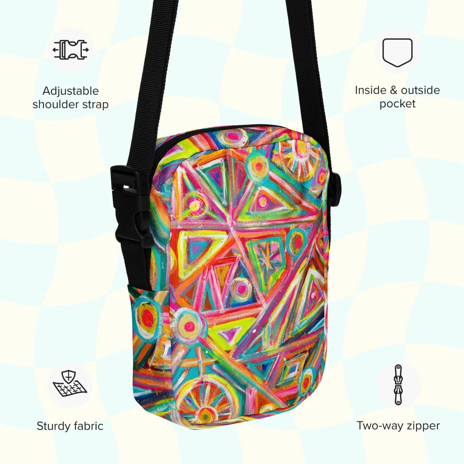Tropical Geometry Mini Crossbody Bag