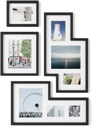 Umbra Mingle Gallery Collage Picture Frame Set, Black