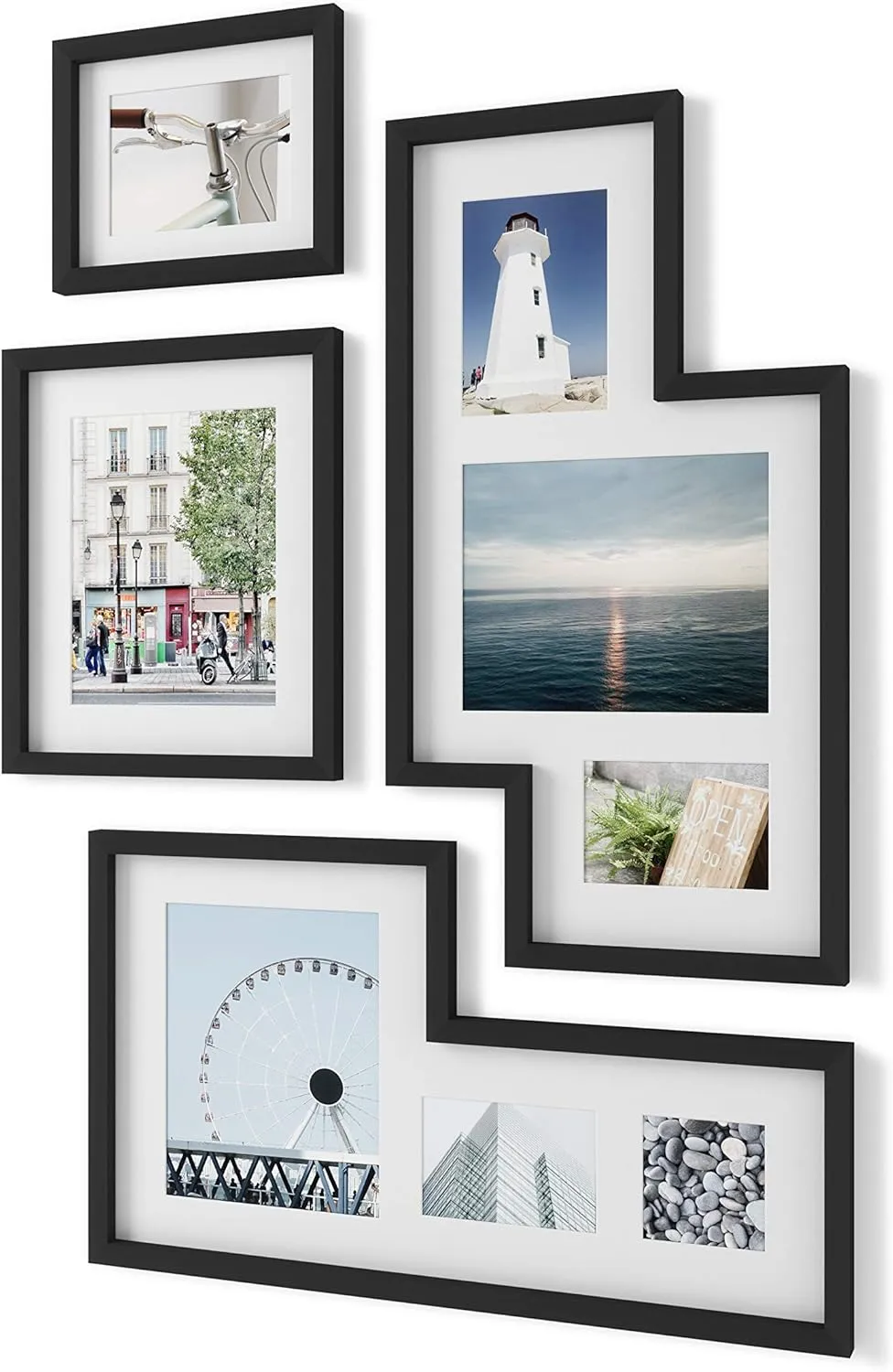 Umbra Mingle Gallery Collage Picture Frame Set, Black