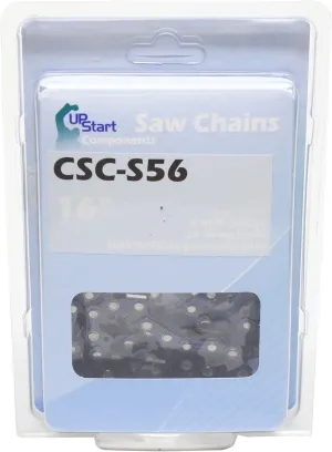 UpStart Components 3-Pack 16" Semi Chisel Saw Chain for Dolmar PS-420 Chainsaws - (16 inch, 3/8" Low Profile Pitch, 0.050" Gauge, 56 Drive Links, CSC-S56)