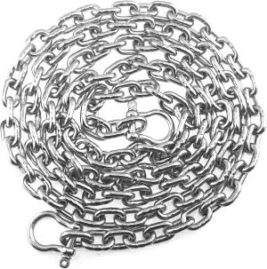 US Stainless Stainless Steel Windlass 3/8" G4 Anchor Chain 316 by 25' Long Including 1/2" Bow Shackles