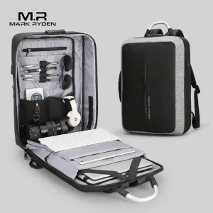 USB Backpack No Key TSA Lock Design Men Business Backpack
