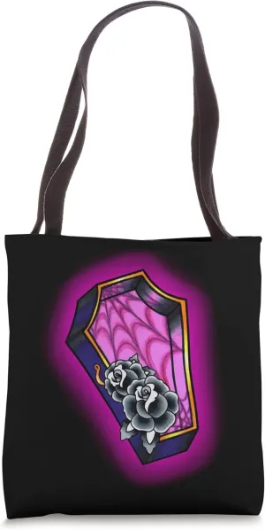 Vacancy - Empty Casket with Purple Aura - Gothic Coffin Tote Bag