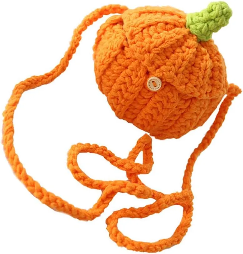 VALICLUD 1pc Candy Bag Cute Wallet Handbags Pumpkin Womens Small Crossbody Purse Small Bag Cellphone Crossbody Purse for Women Novelty Shoulder Purse Girl Yarn Biscuit Bag Christmas